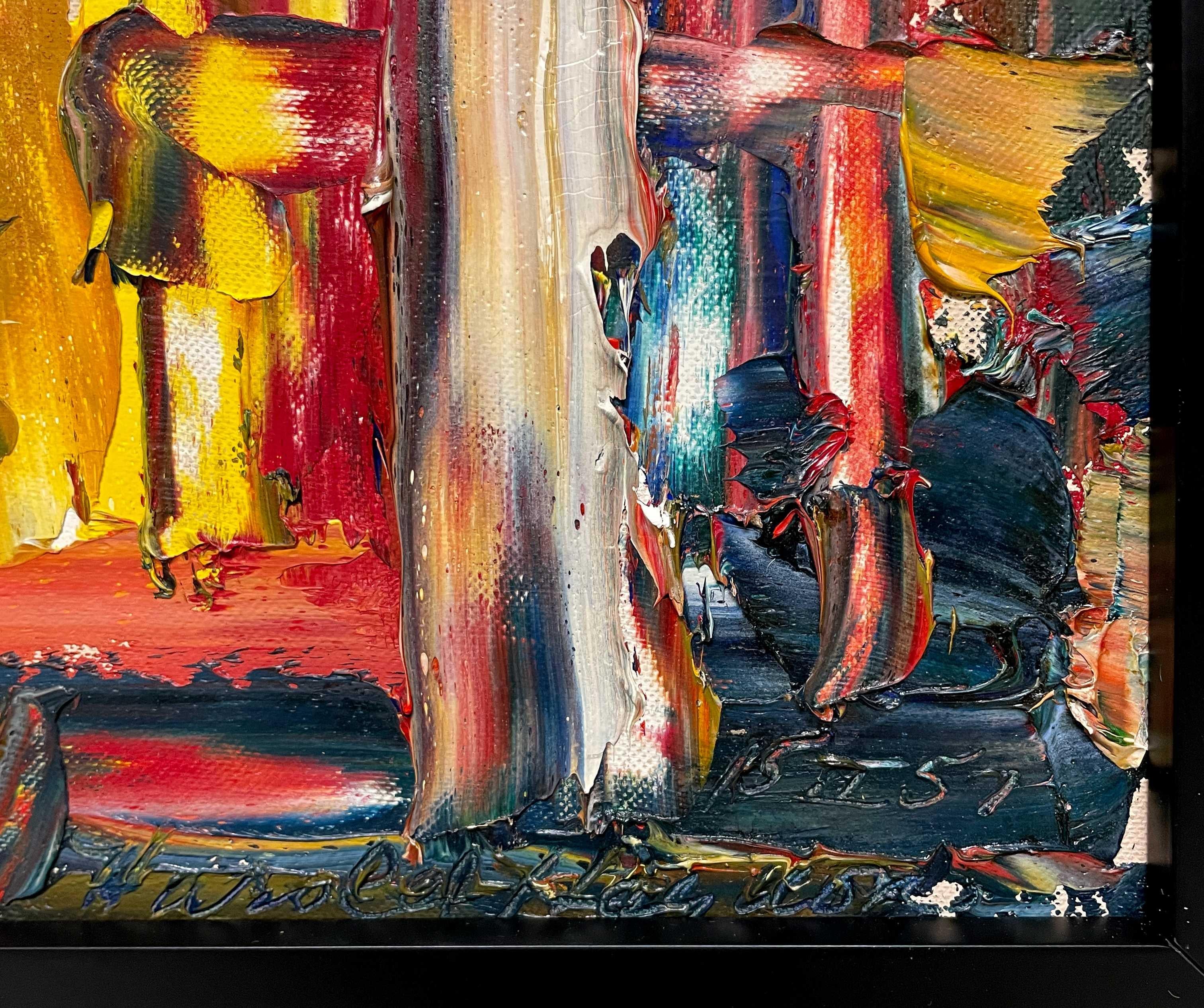 Pittura espressionista astratta dinamica e colorata, datata 1957 da Harold Haydon in vendita 3