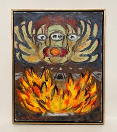 "The Scream", A 1950s Mid-Century Modern Surrealist Abstract Painting