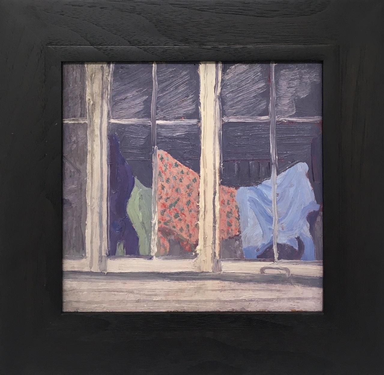 Untitled (Lake House Window) - Painting by Harold Haydon