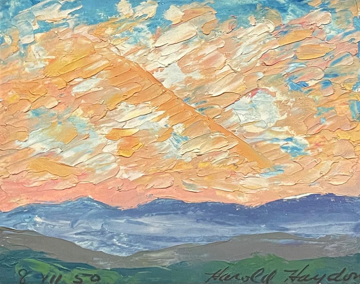 Harold Haydon Landscape Painting - Untitled (Sunset)