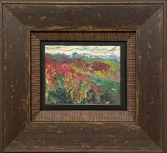 1955 View of Ajax Mountain in Aspen, Colorado by Artist Harold Haydon