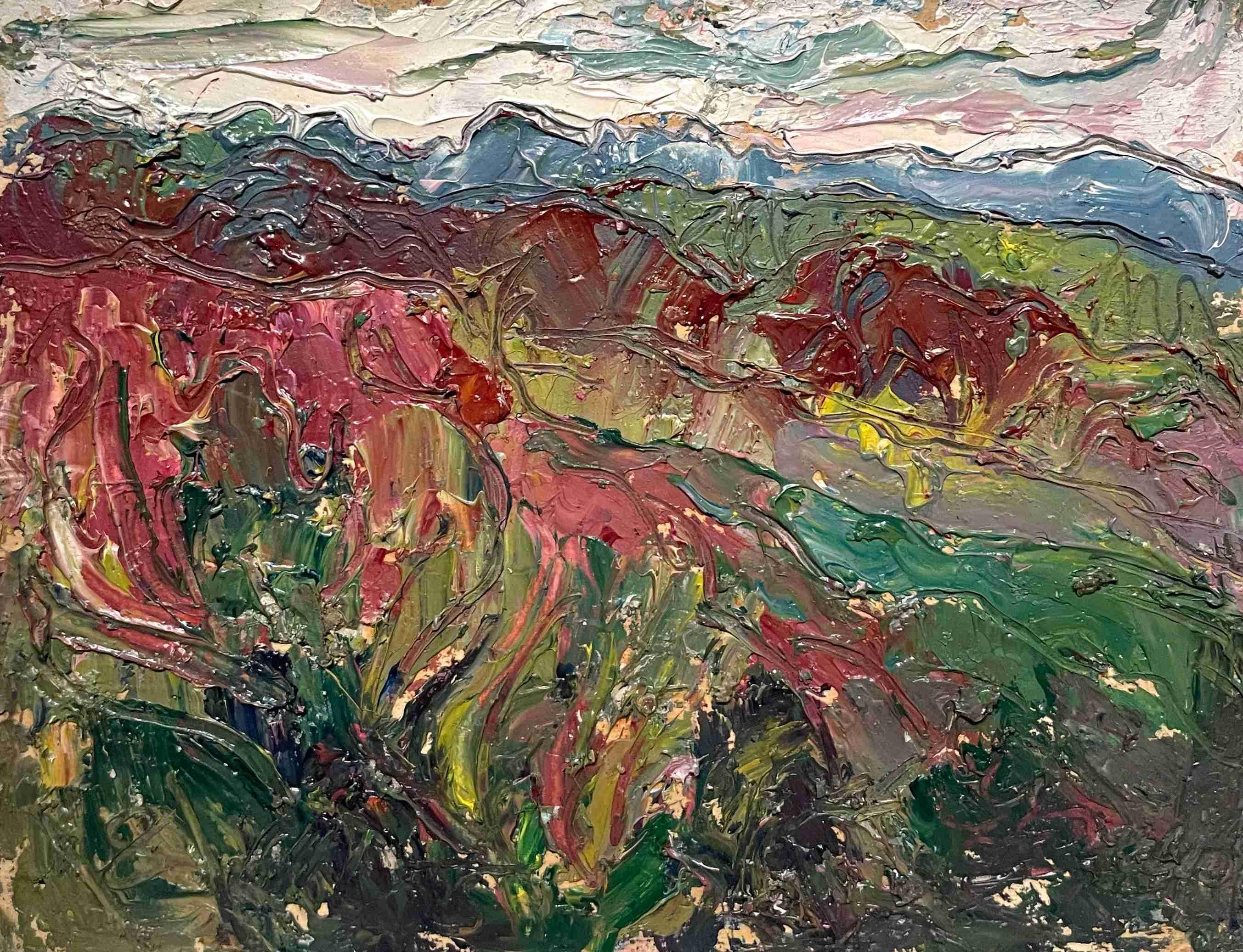Harold Haydon Landscape Painting - Western View from Sun Deck on Ajax Mt, Aspen, Colo.