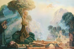 PLAINS OF JUPITER Signed Lithograph, Visionary Fantasy Landscape, Romanticism