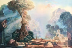PLAINS OF JUPITER Signed Lithograph, Romantic Landscape, Architectural Ruins