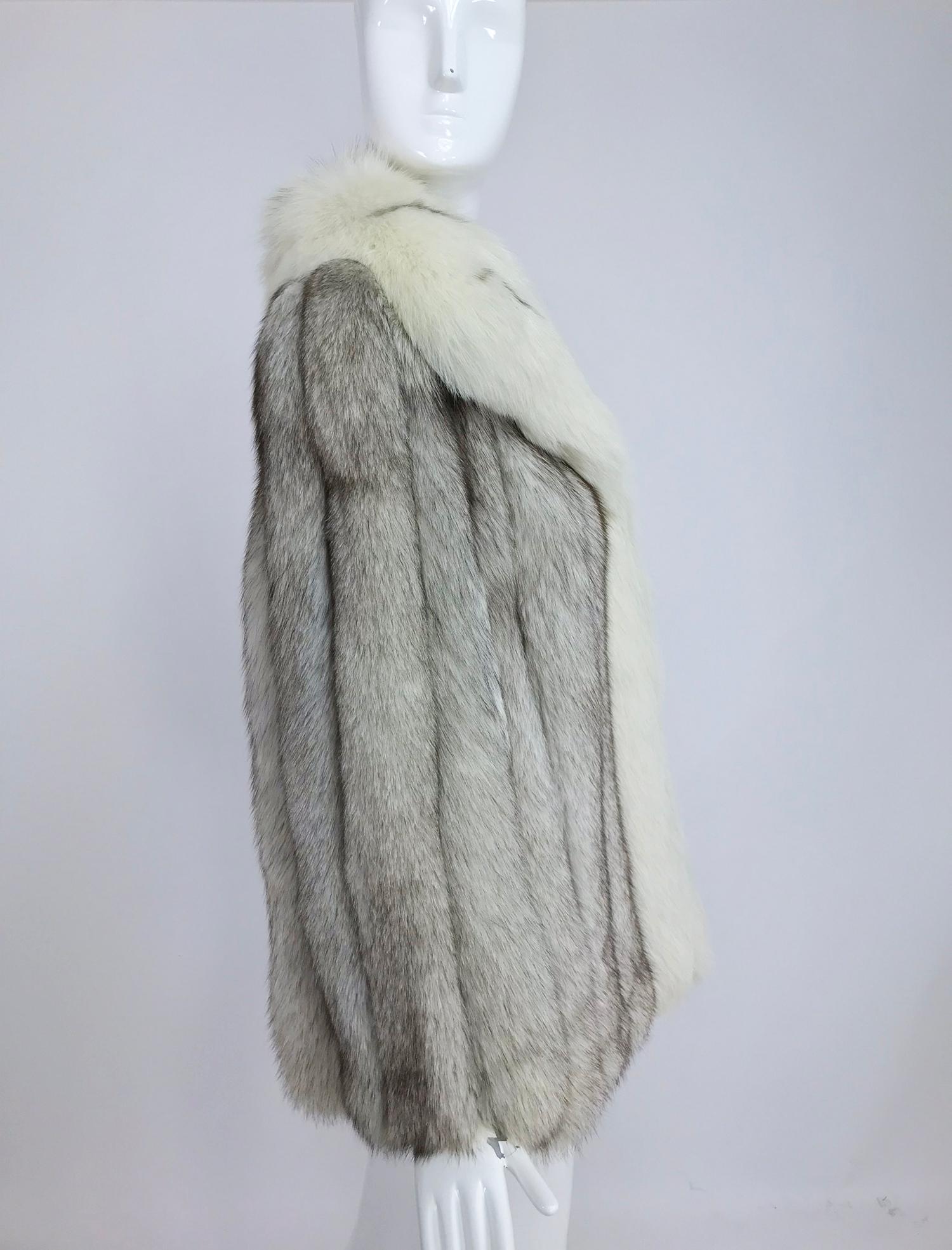 Harold J Rubin Original Silver and cream fox fur jacket  6