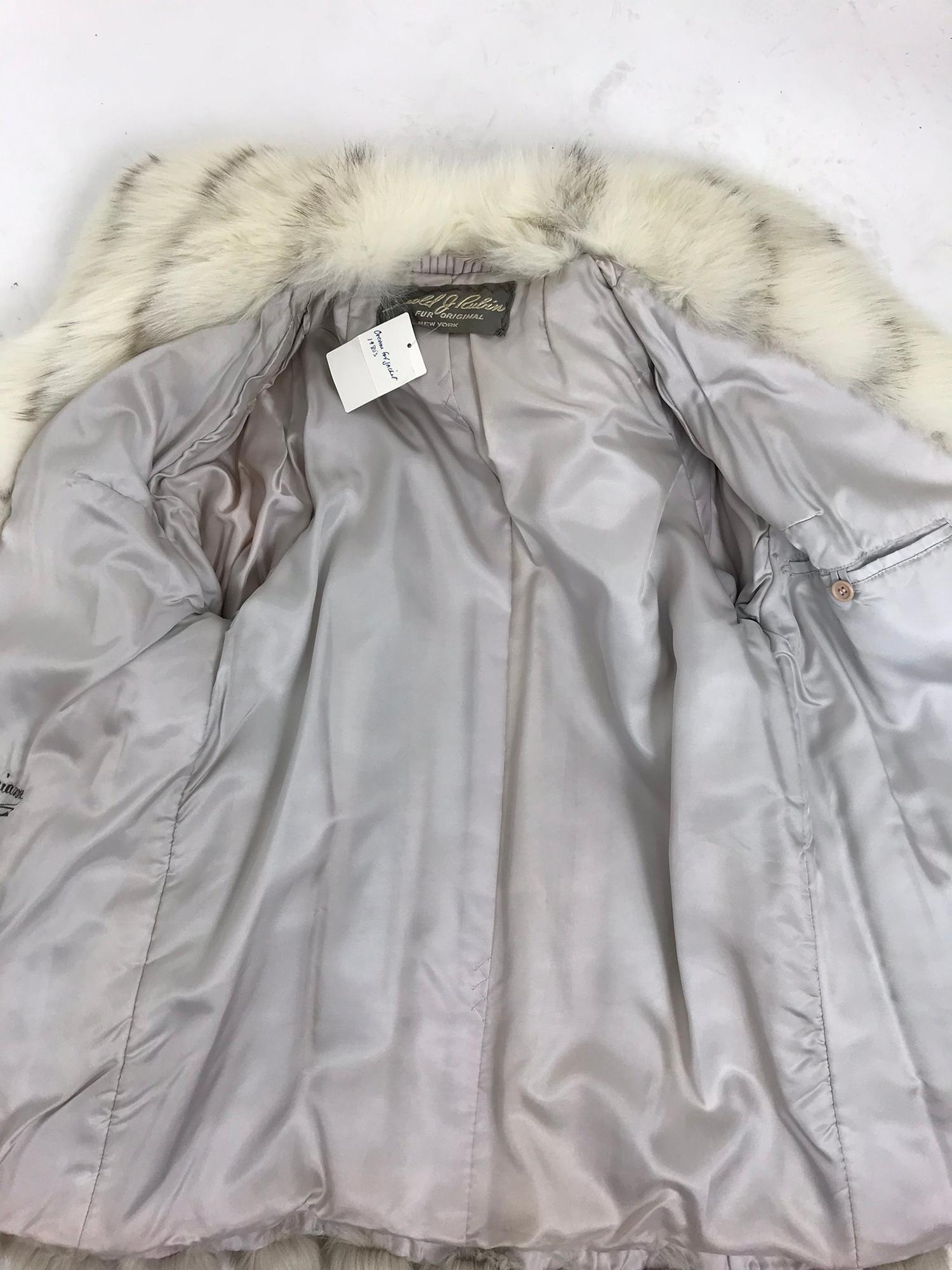 Harold J Rubin Original Silver and cream fox fur jacket  9