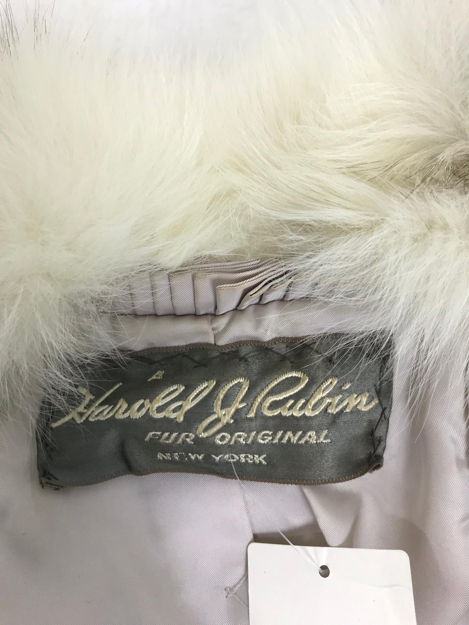 Harold J Rubin Original Silver and cream fox fur jacket  10