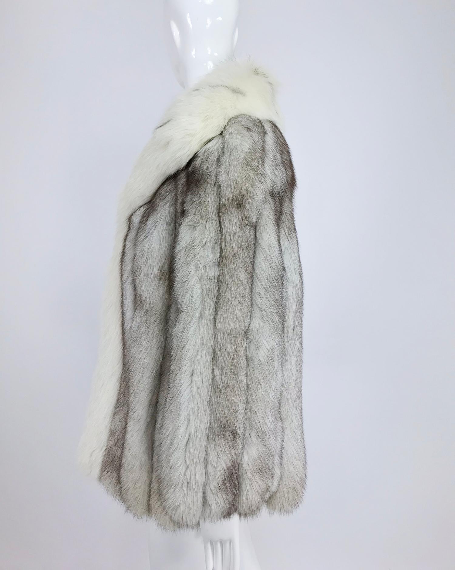 Women's Harold J Rubin Original Silver and cream fox fur jacket 