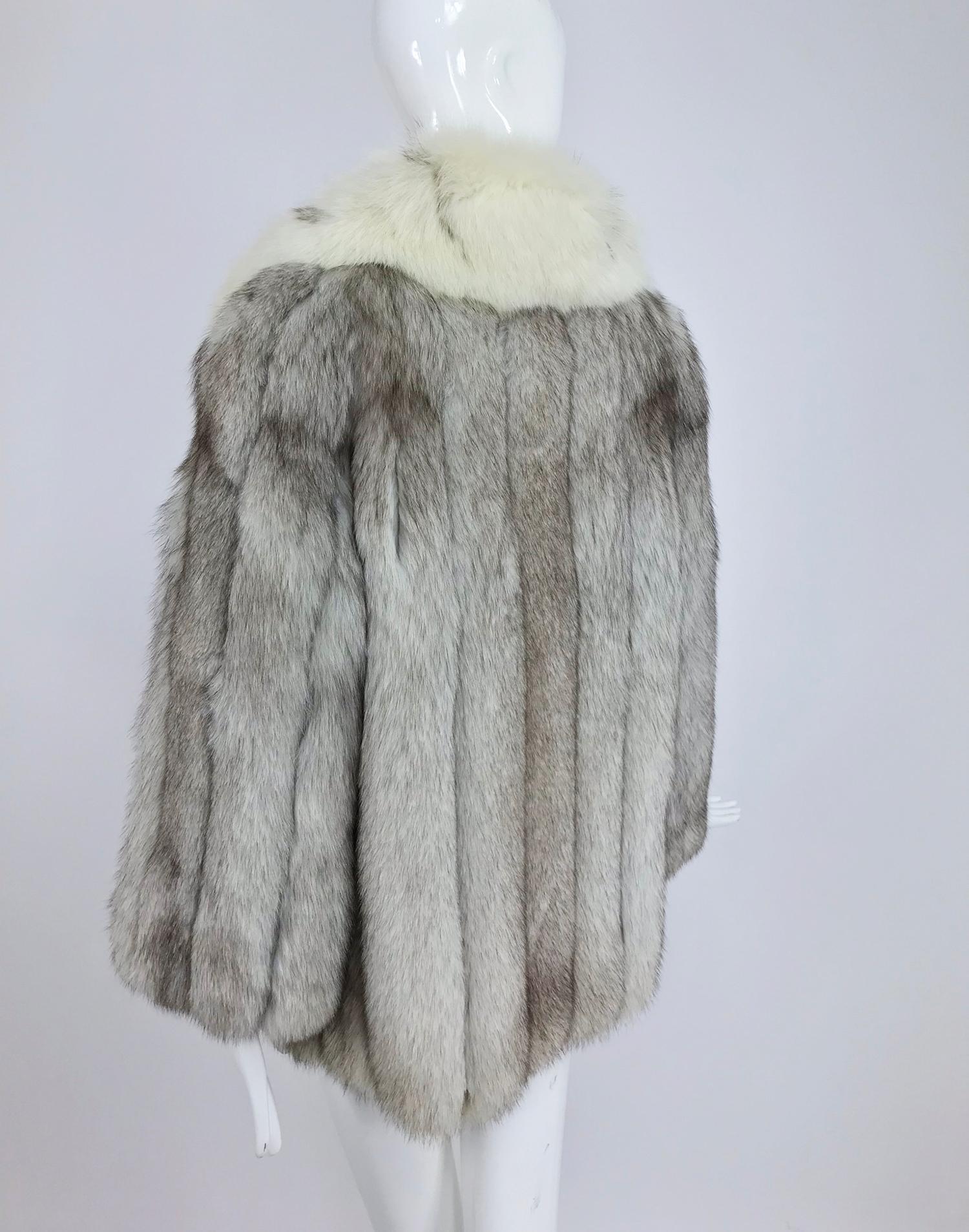 Harold J Rubin Original Silver and cream fox fur jacket  2