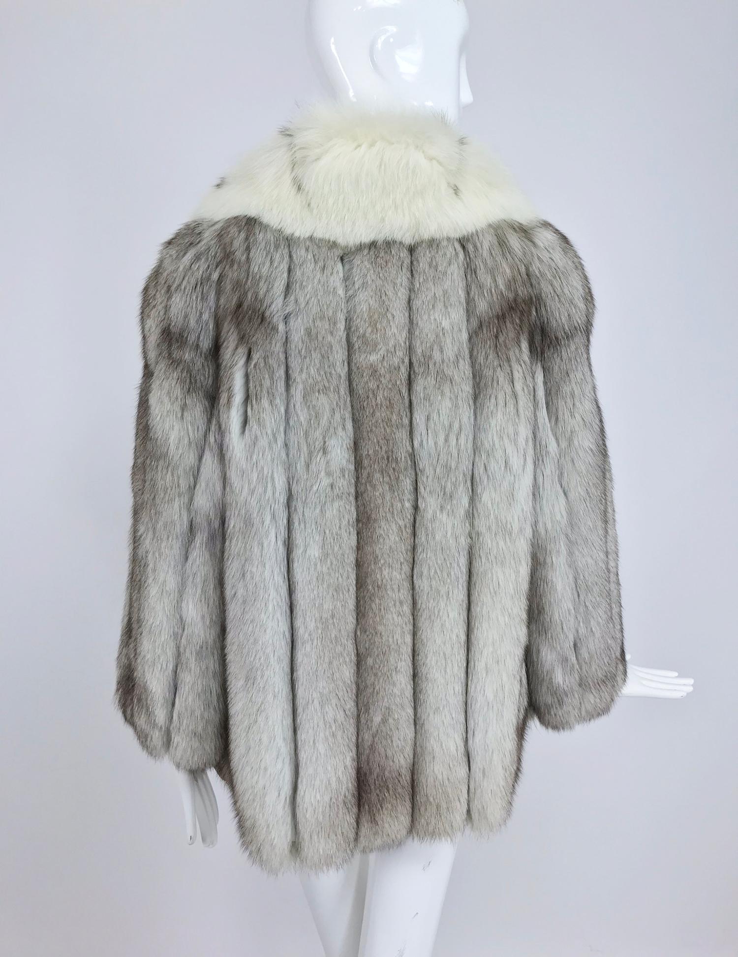 Harold J Rubin Original Silver and cream fox fur jacket  3