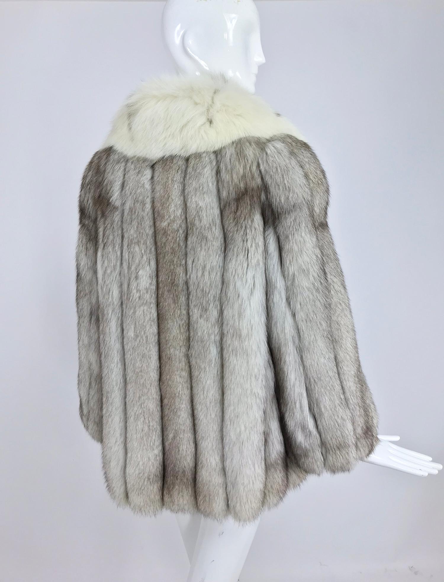 Harold J Rubin Original Silver and cream fox fur jacket  4