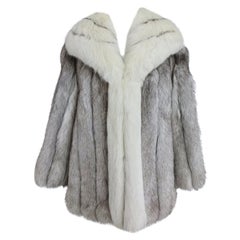 Vintage Harold J Rubin Original Silver and cream fox fur jacket 