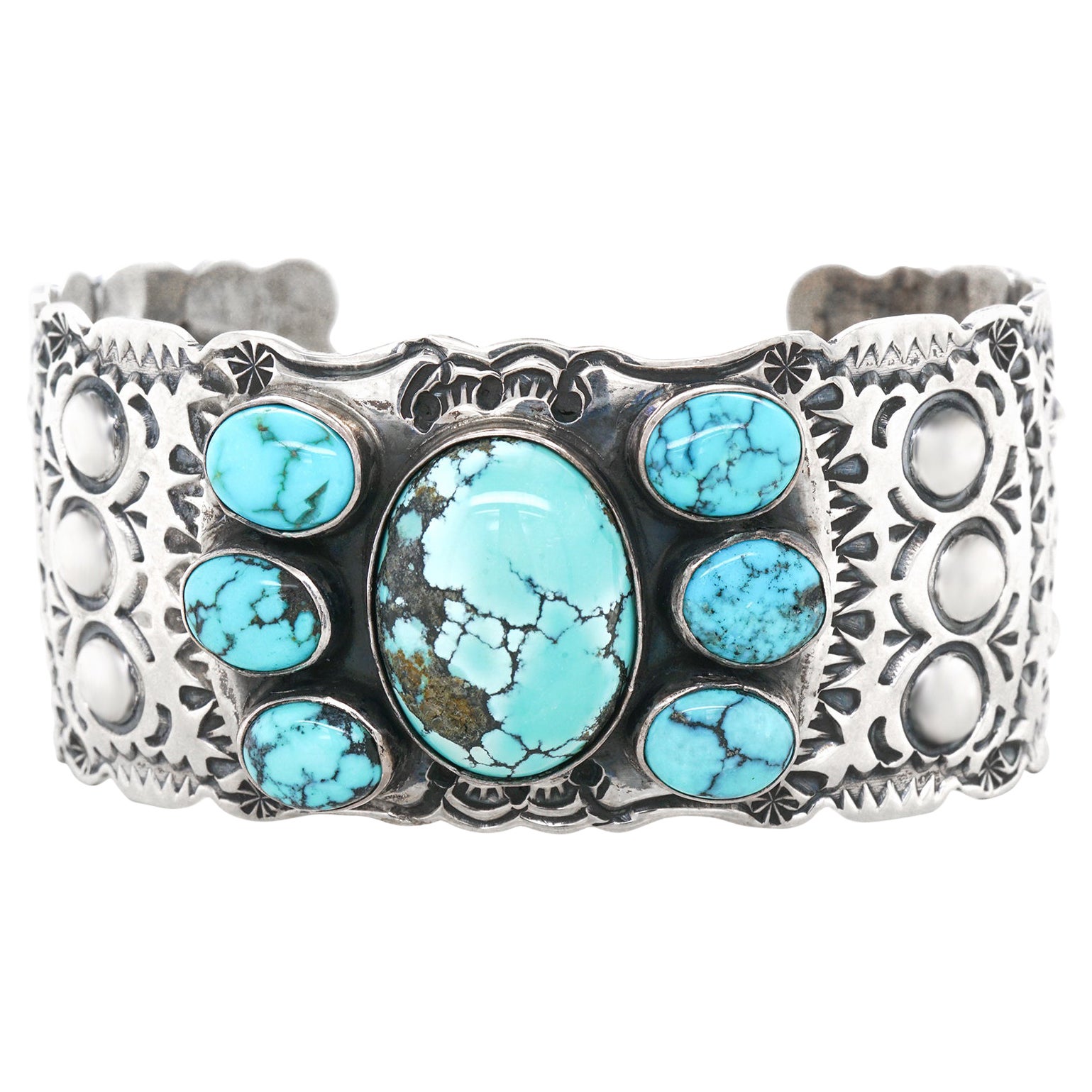 Harold Joe Navajo Sterling und Türkis Manschette