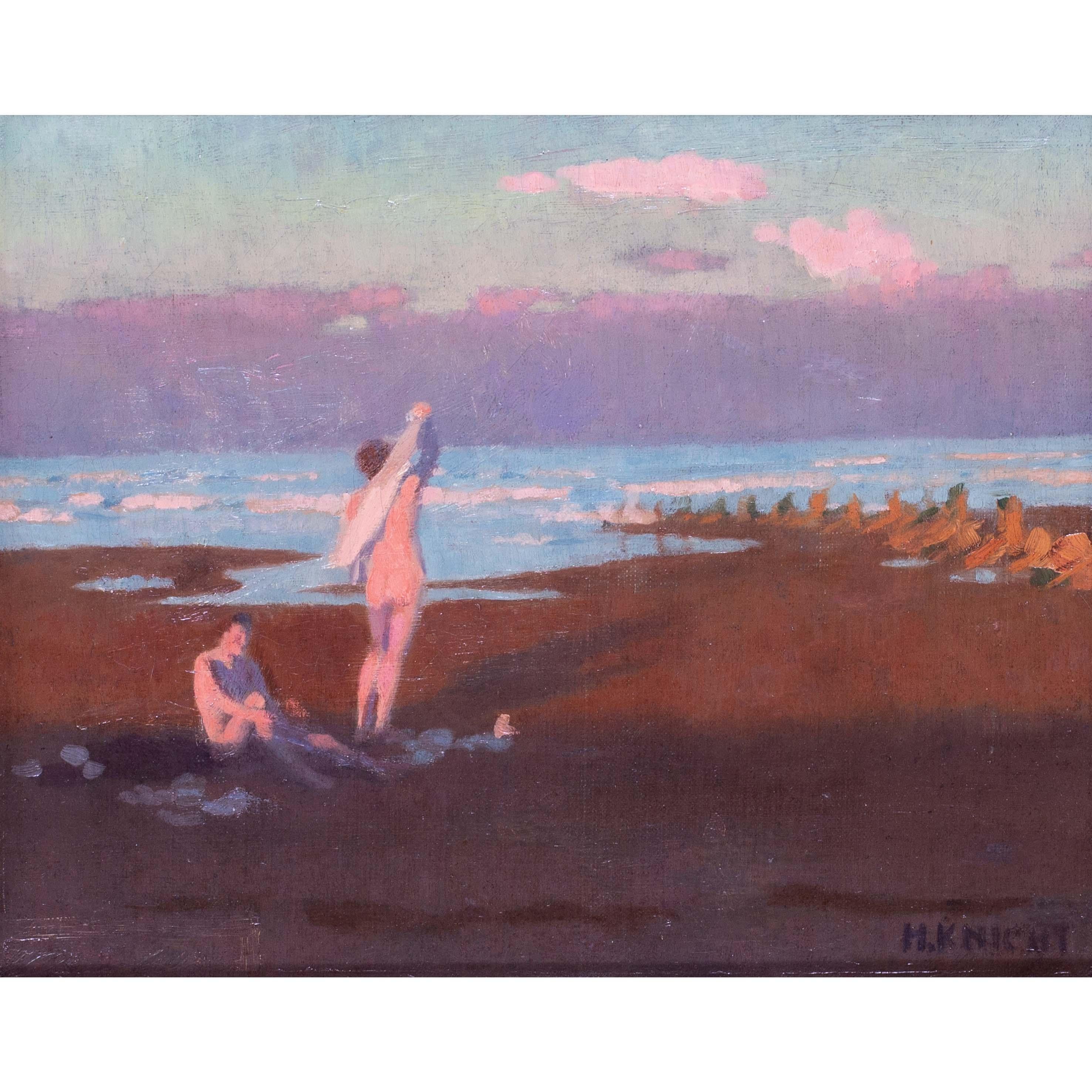 The Bathers - Painting by Harold Knight