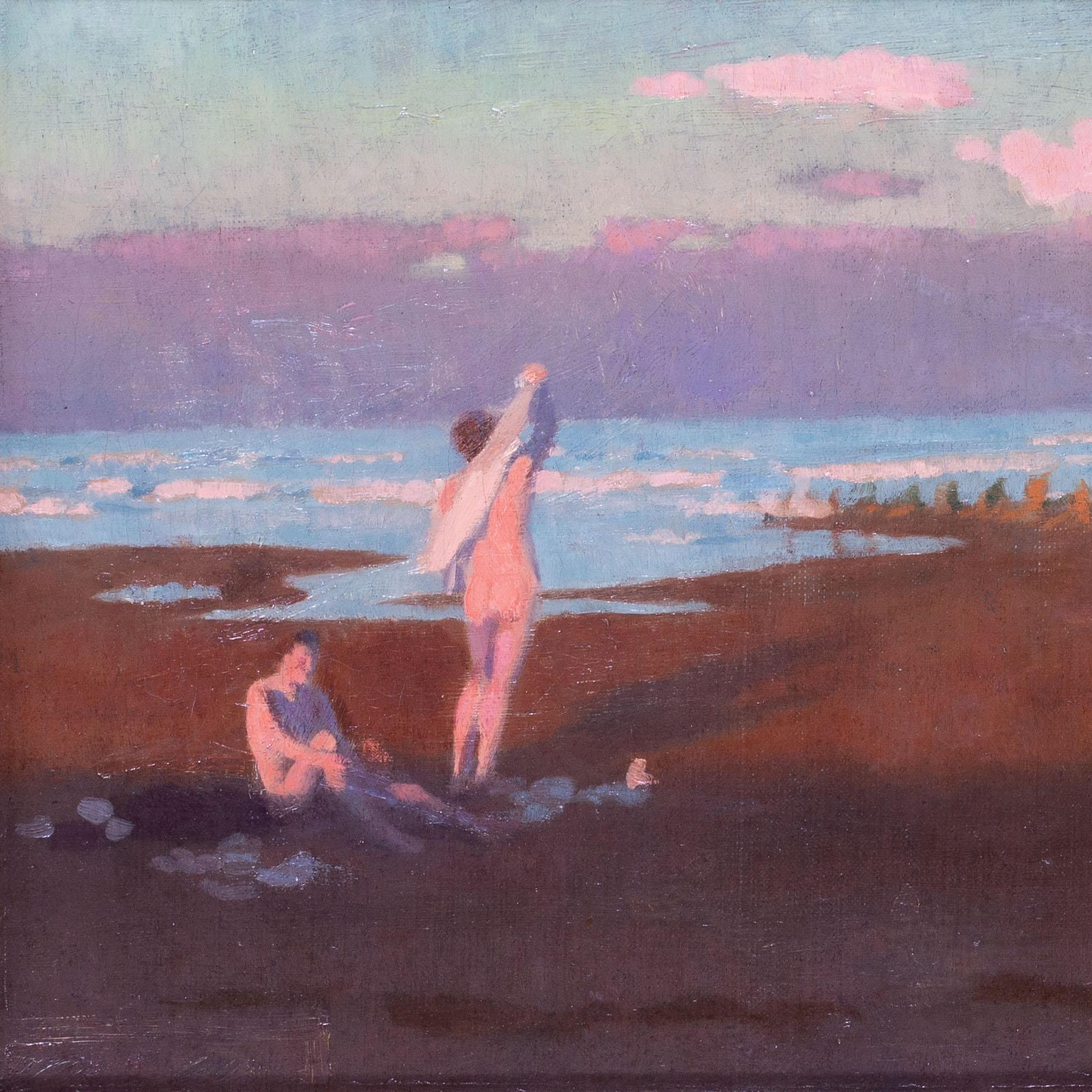 The Bathers - Impressionist Painting by Harold Knight