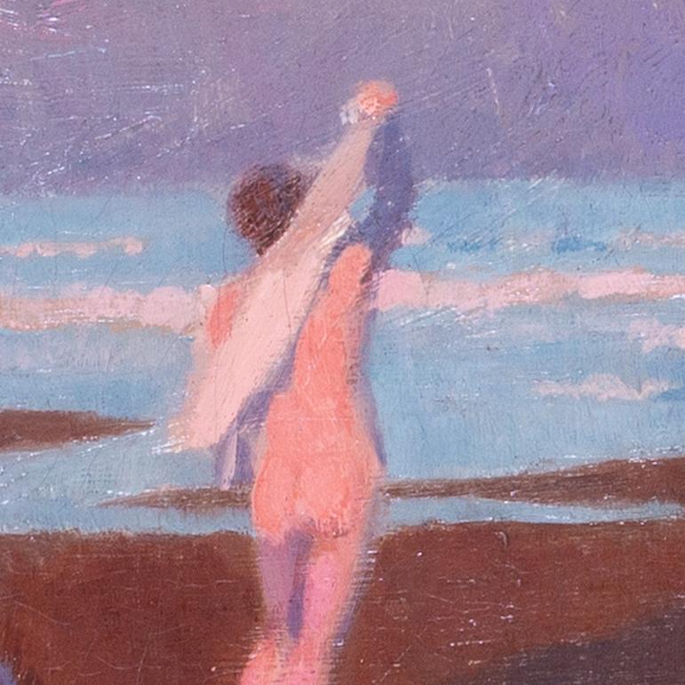 Attributed to Harold Knight (British,1874-1961)
The Bathers
oil on canvas
signed `H. KNIGHT’ (lower right)
13 x 16.1/8 in. (33 x 41 cm.)