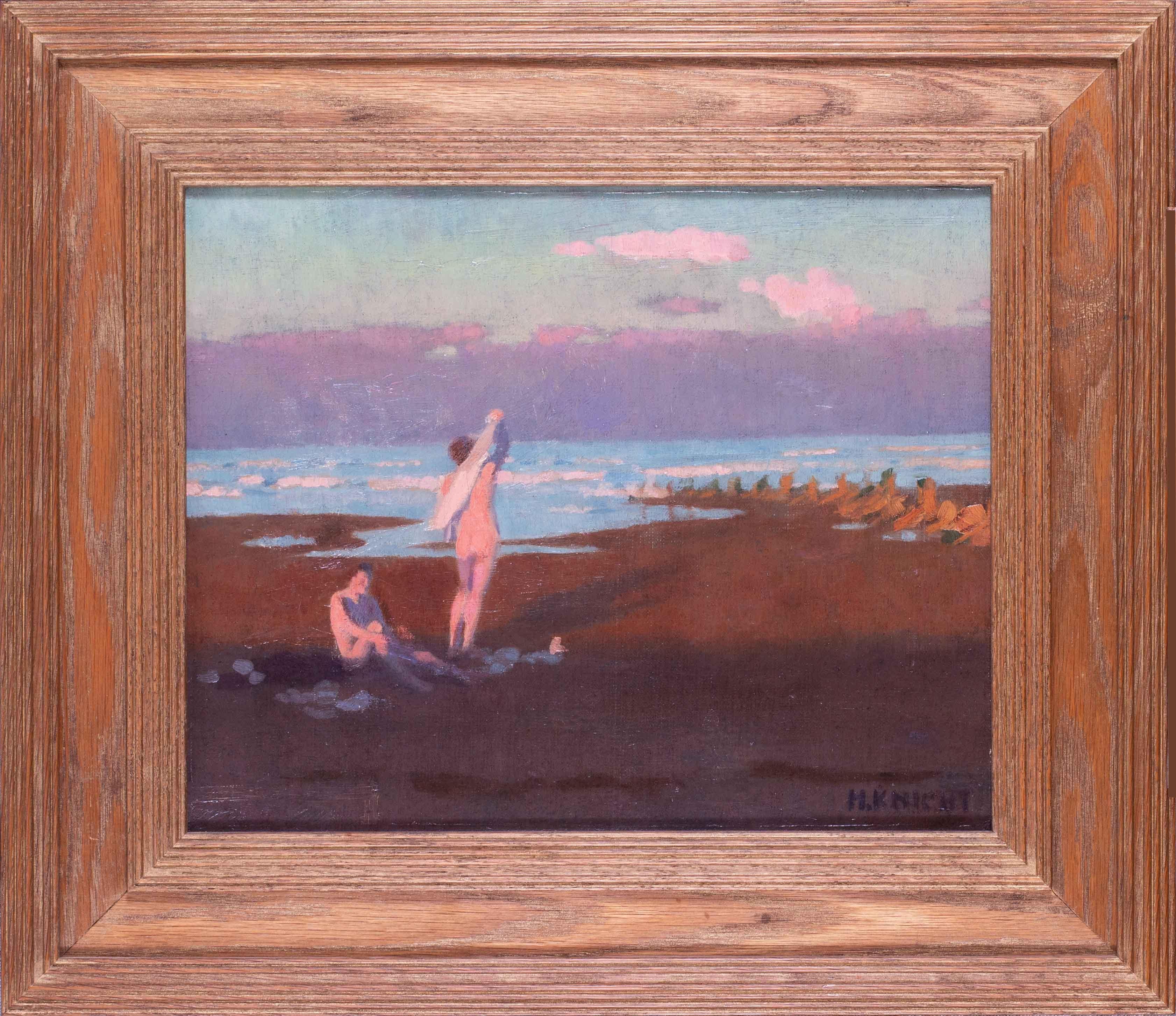 Harold Knight Nude Painting - The Bathers