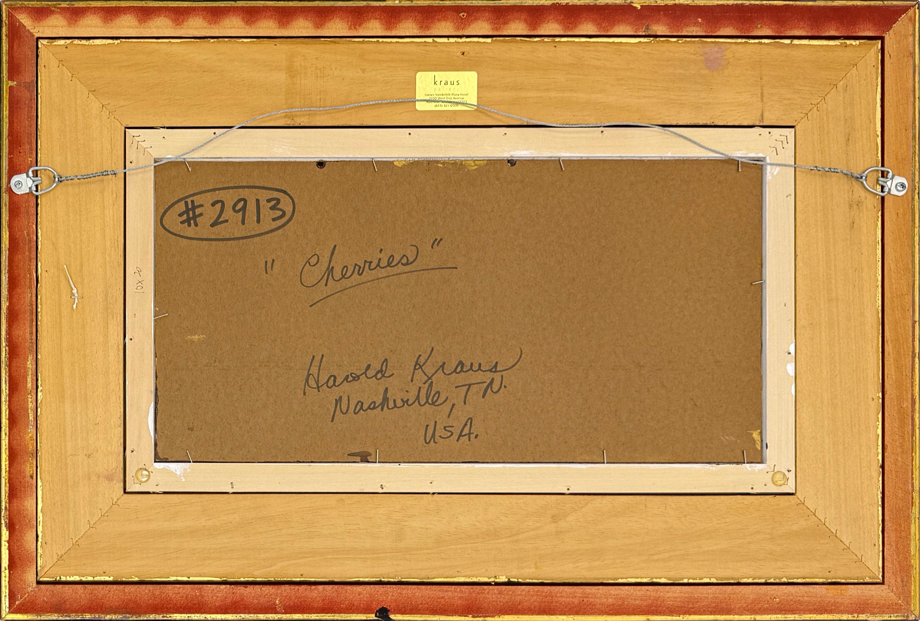 Kirschen (gerahmtes Original-Ölgemälde) – Painting von Harold Kraus