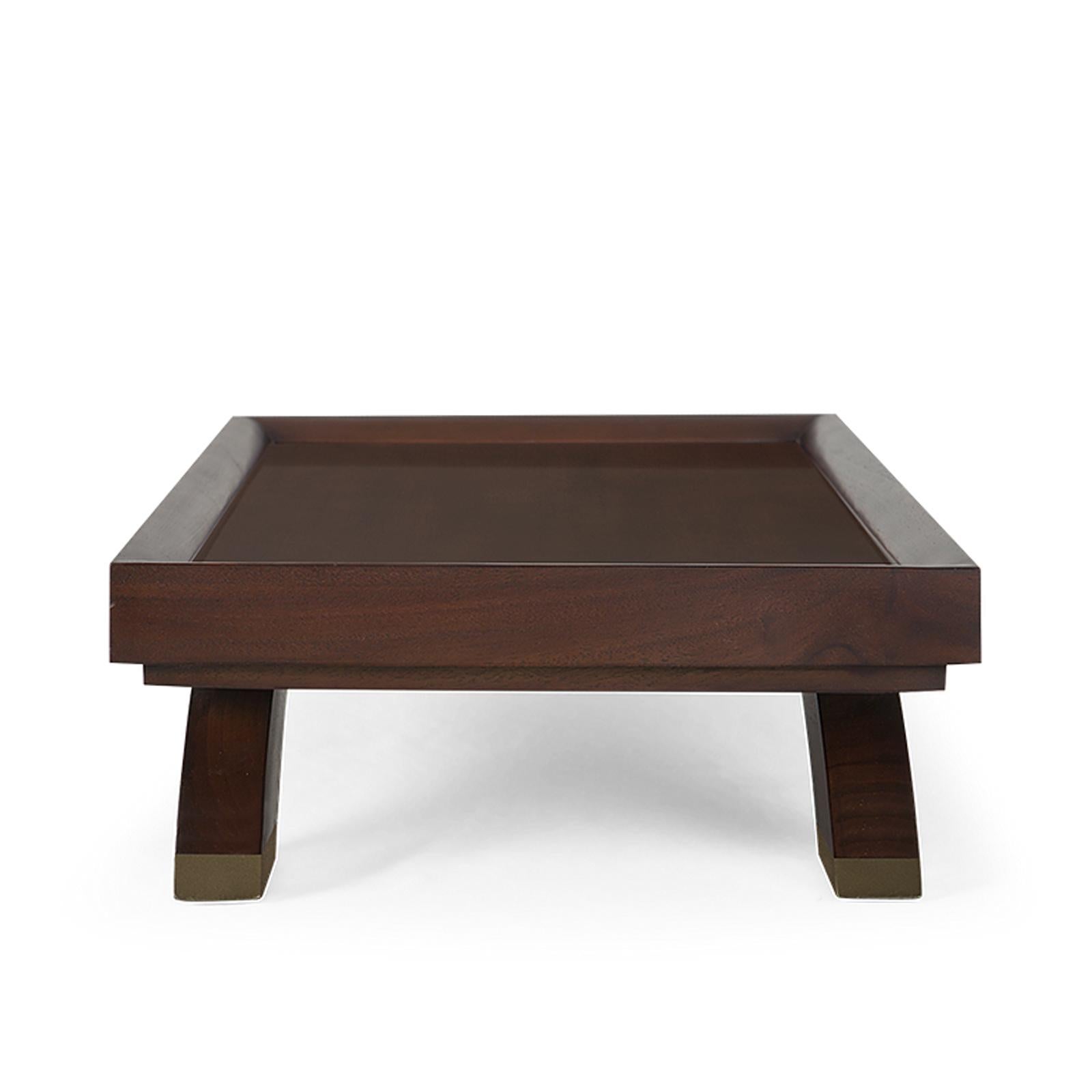 Harold Low Tray in Solid Mahogany Wood In Excellent Condition For Sale In Paris, FR