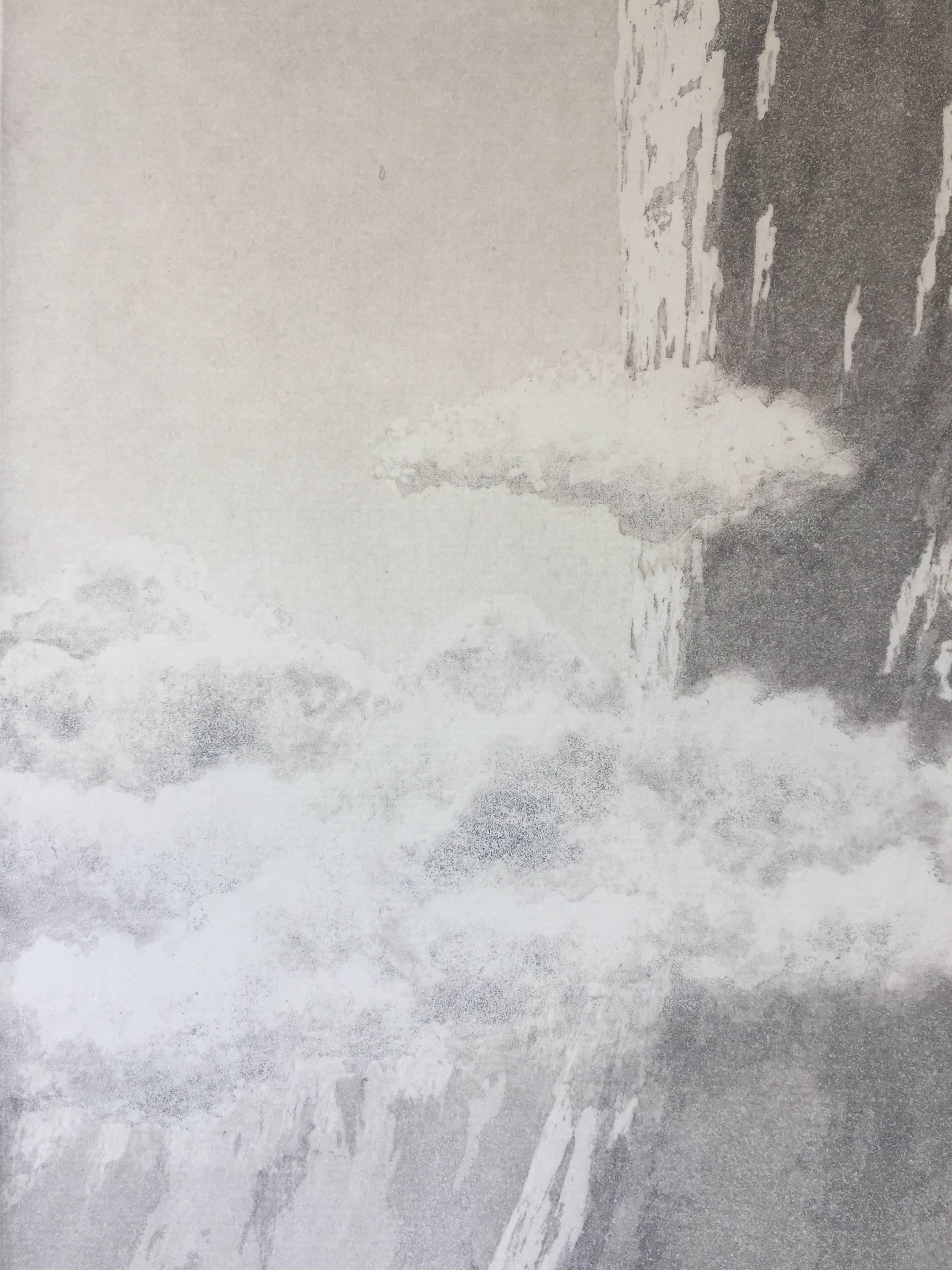 HAROLD L. DOOLITTLE  (1883 – 1974)

          TOWERING MAJESTY - YOSEMITE c. 1940-45
          Aquatint, signed and titled in pencil. Dedicated to Mabel & Ed, July 5, 1947. 
          13 7/8 x 9 3/4”. Full margins in good condition, save for slight