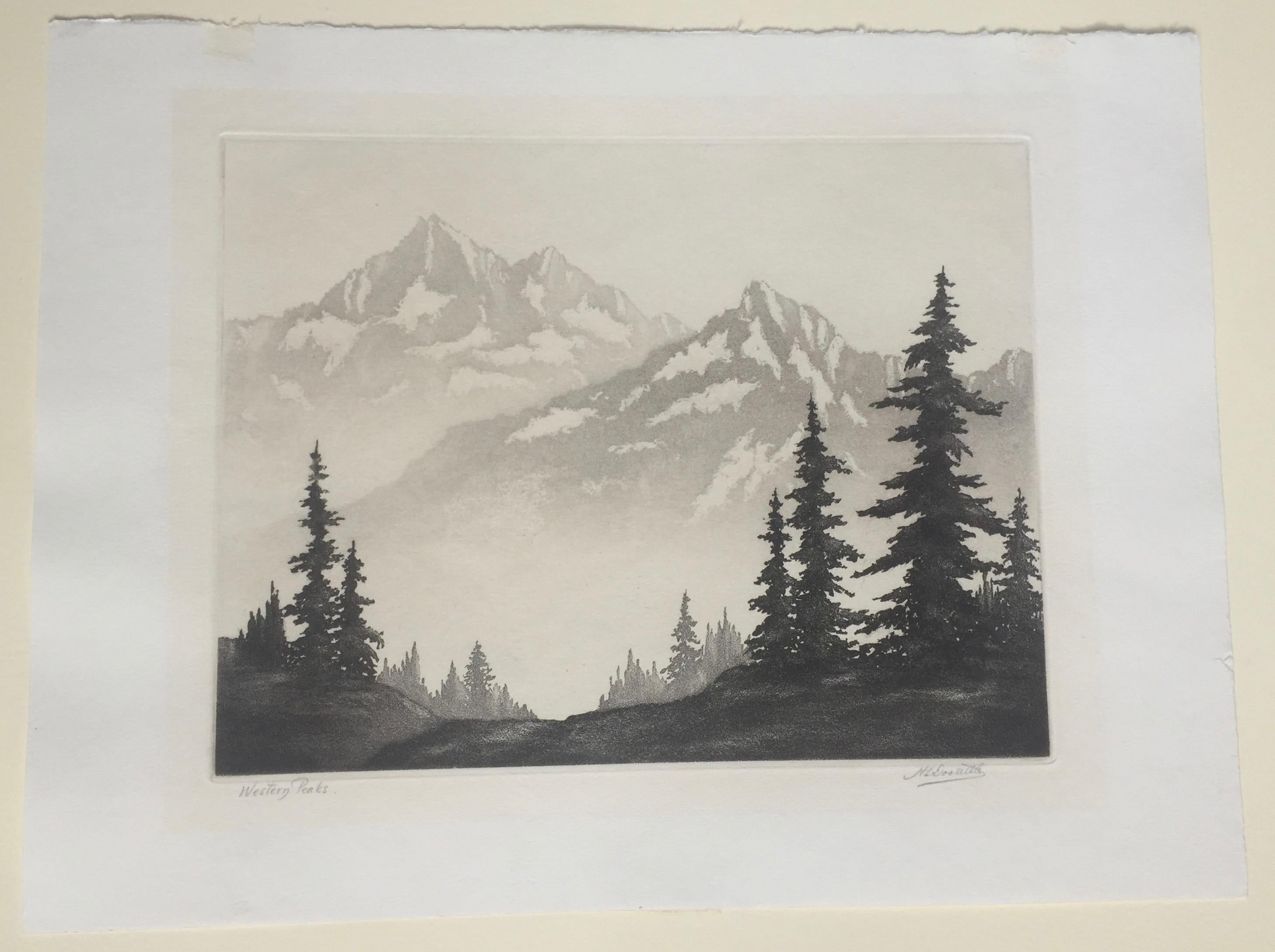 WESTERN PEAKS – Print von Harold Lukens Doolittle