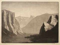 YOSEMITE - Stunning California Landscape By a Master of the Aquatint