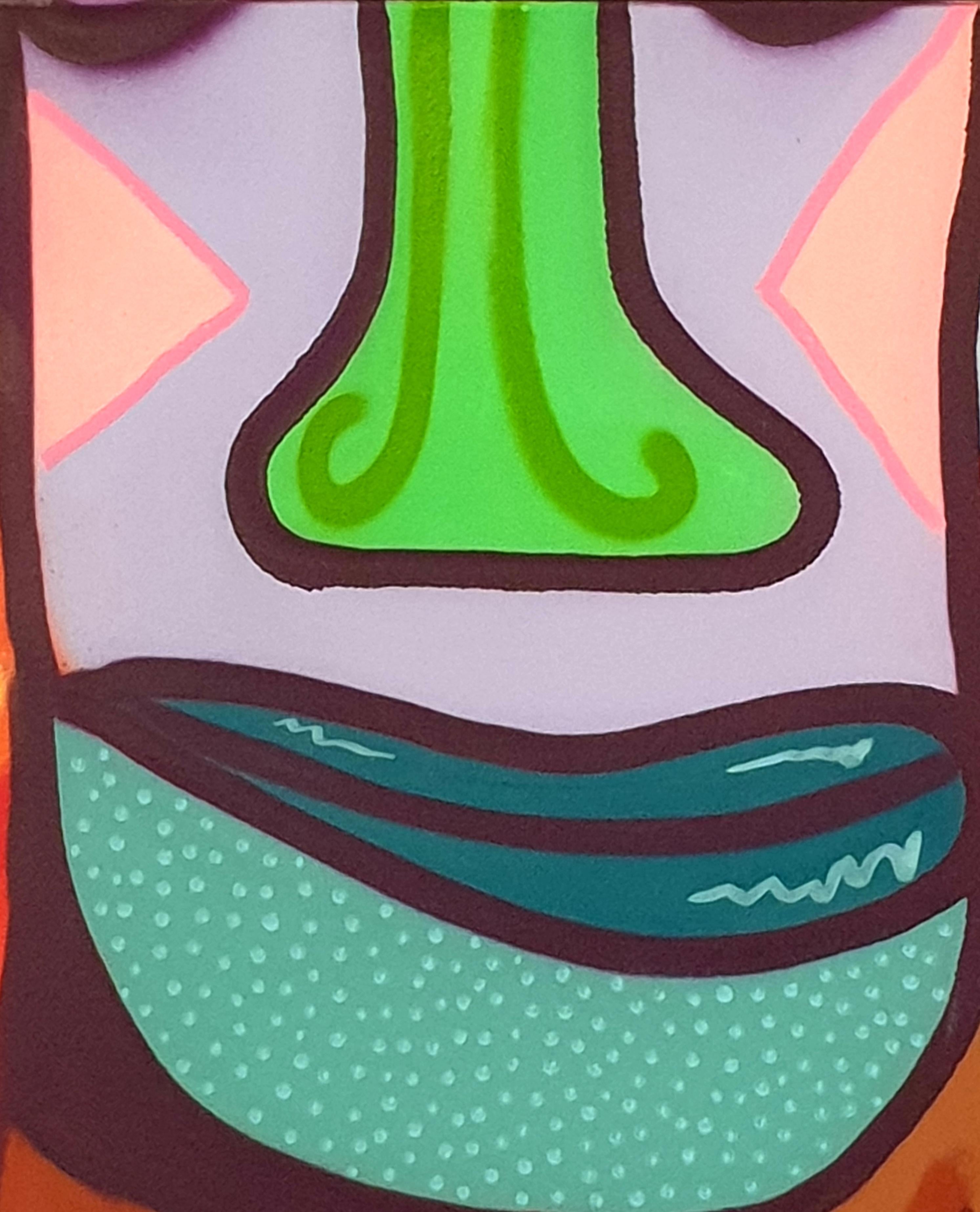 Díptico Contemporáneo de Arte Callejero Aerosol sobre Lienzo. 