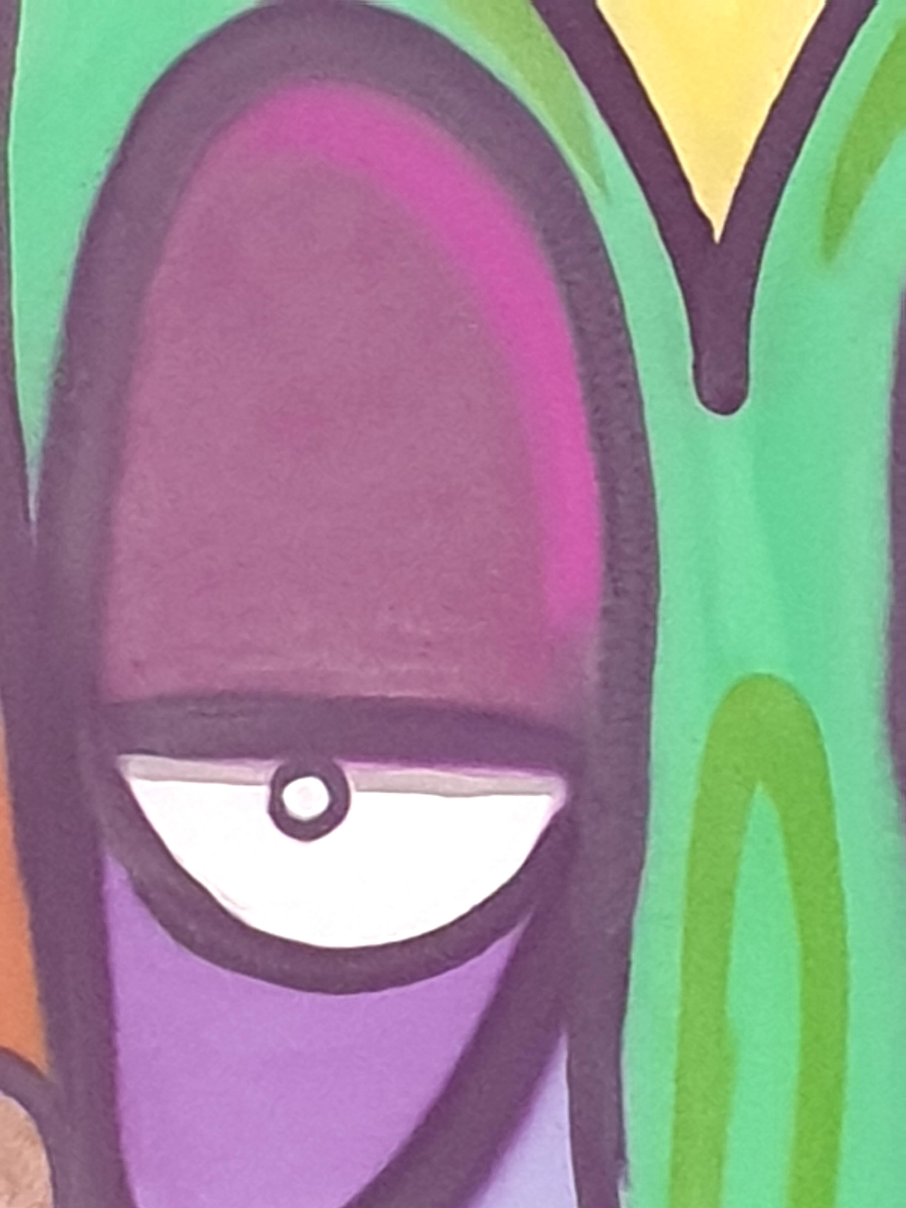 Díptico Contemporáneo de Arte Callejero Aerosol sobre Lienzo. 