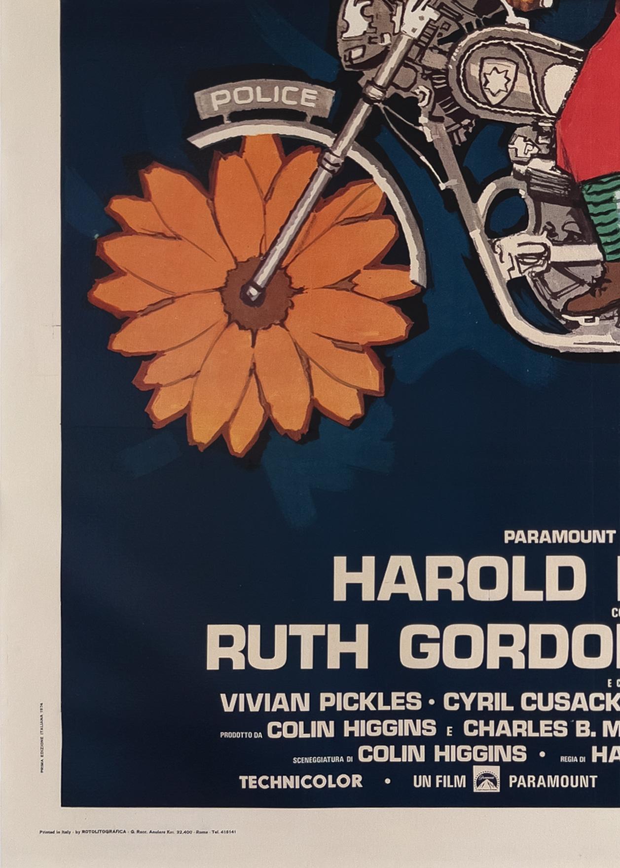 Harold & Maude Original Italian Film Movie Poster, 1974 4 Foglio, Linen Backed In Excellent Condition In Bath, Somerset