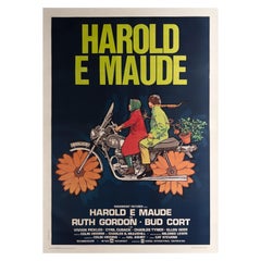 Harold 
Maude Original Italian Film Movie Poster, 1974 4 Foglio, Linen Backed