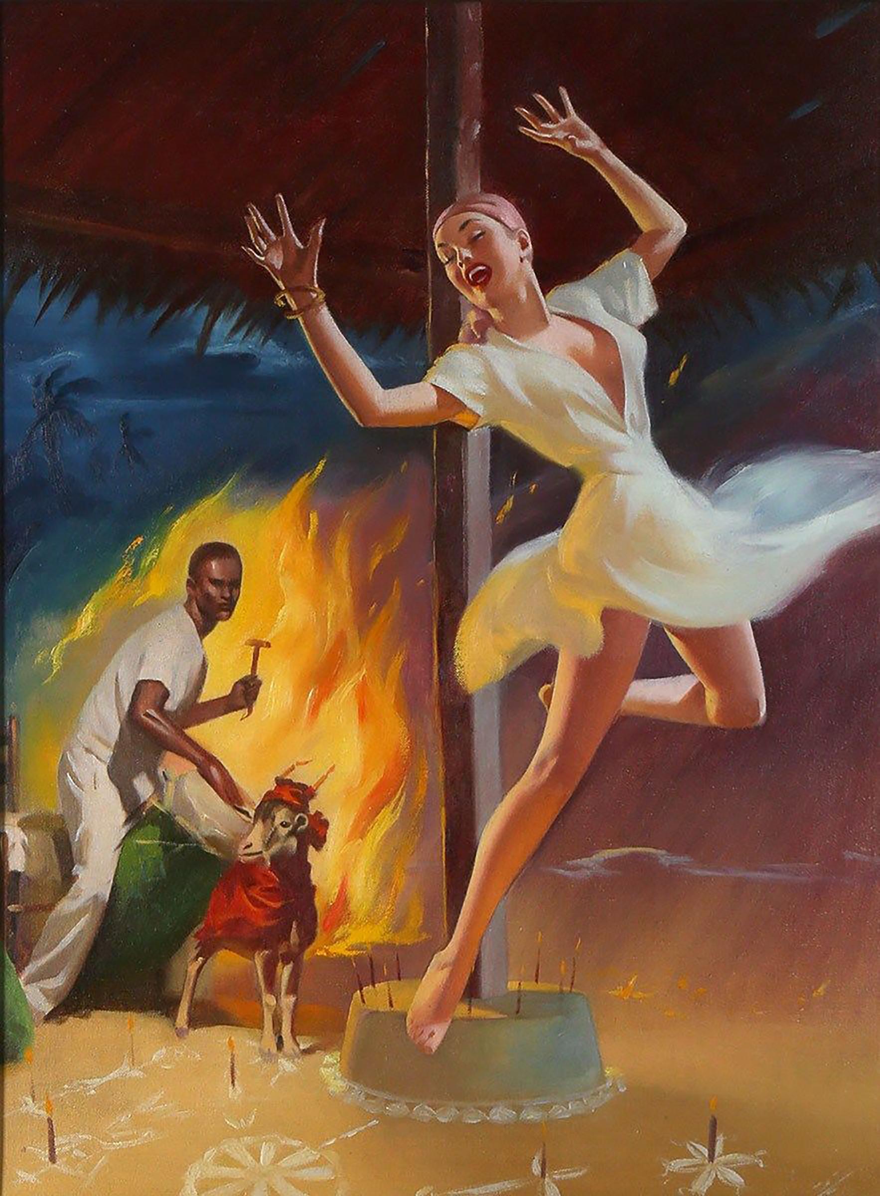 Harold McCauley Figurative Painting - The Gods of Voodoo