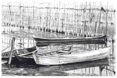 Rowing Boats by Miller Null - Original Photograph - 1950s
