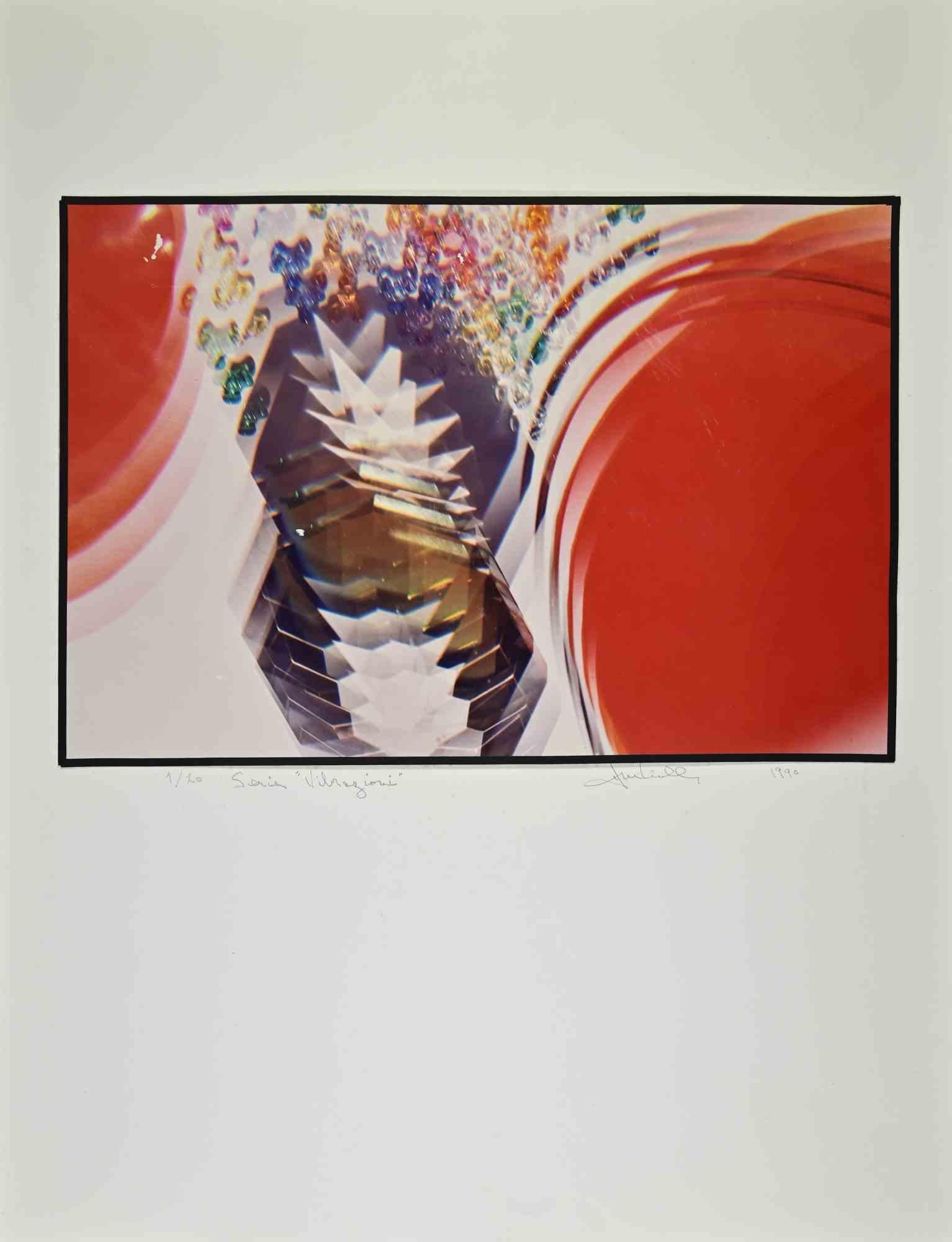 Exibition print from “ Vibrazioni”  is a vintage photographic print on color paper applied on cardboard realized by Harold Miller Null in 1990

Hand signed and dated on the lower right margin

Print performed for personal exposition in Ferrara