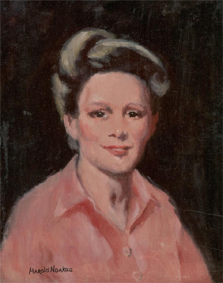 Harold Noakes (b.1904) - Mid 20th Century Oil, Mrs Doris Poole For Sale 1