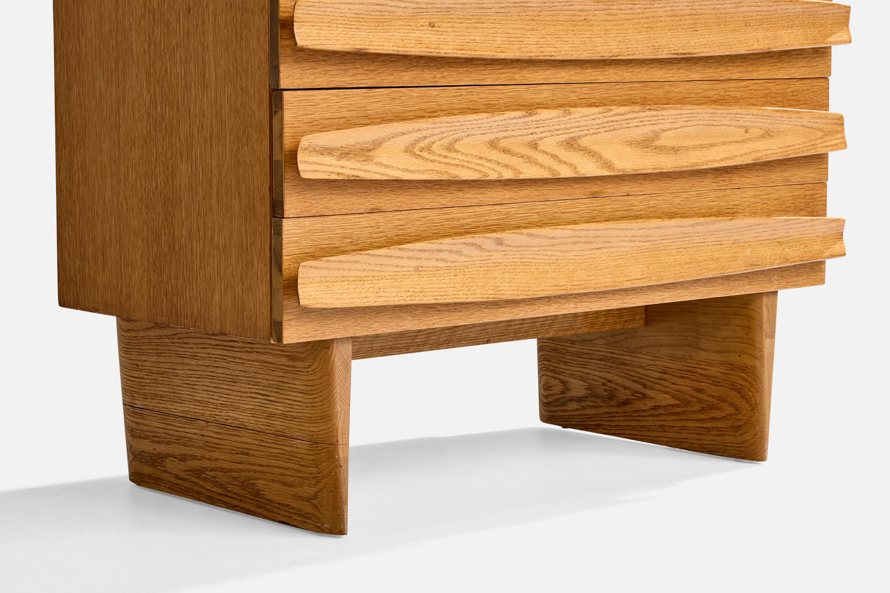 Mid-20th Century Harold Schwartz, Chest of Drawers, Oak, USA, 1950s For Sale