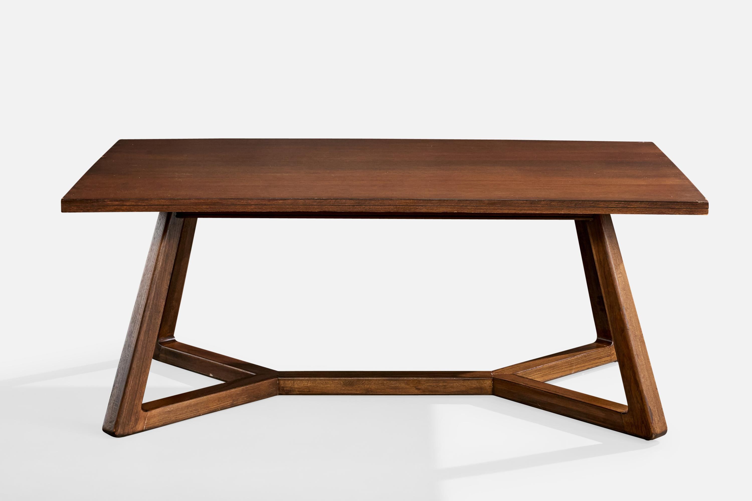 Mid-Century Modern Harold Schwartz, Dining Table, Wood, USA, 1950s For Sale