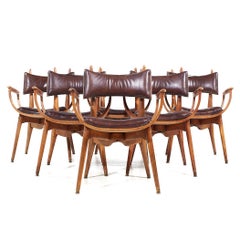 Chaises de salle à manger du milieu du siècle dernier Harold Schwartz pour Romweber - Lot de 6