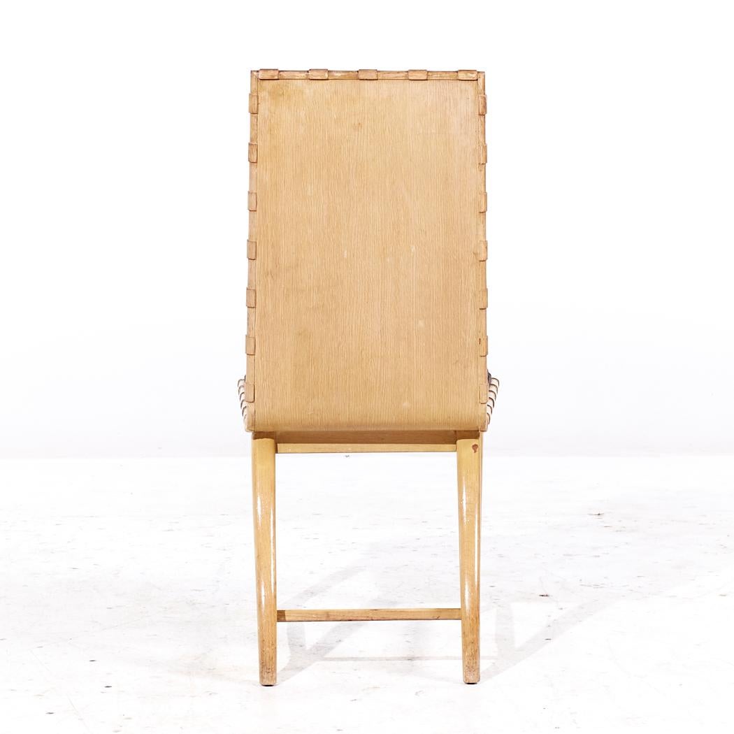 Harold Schwartz for Romweber Mid Century Oak Dining Chairs - Set of 6 For Sale 1
