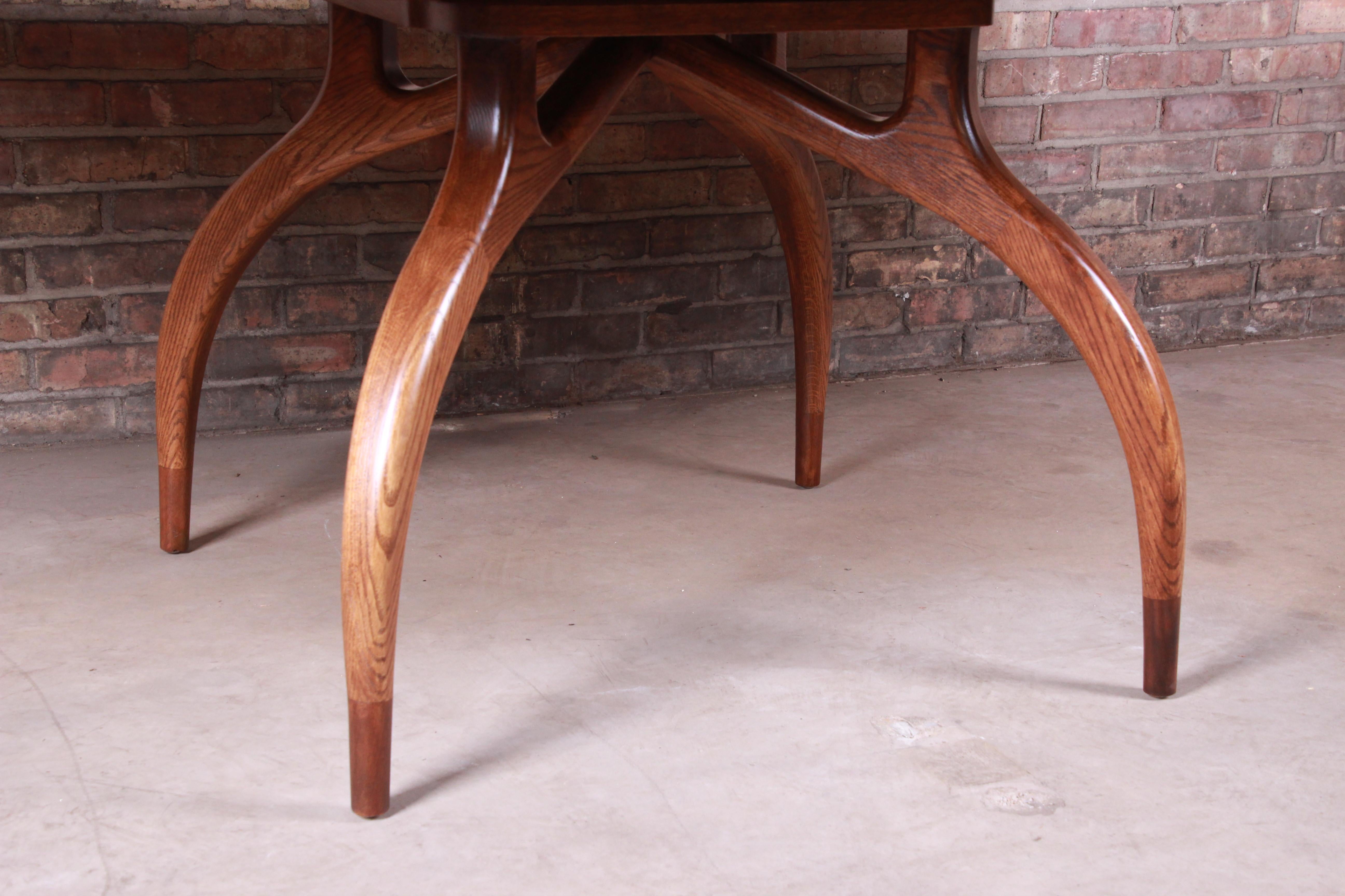 Harold Schwartz for Romweber Midcentury Spider Leg Dining Table, Newly Restored 9