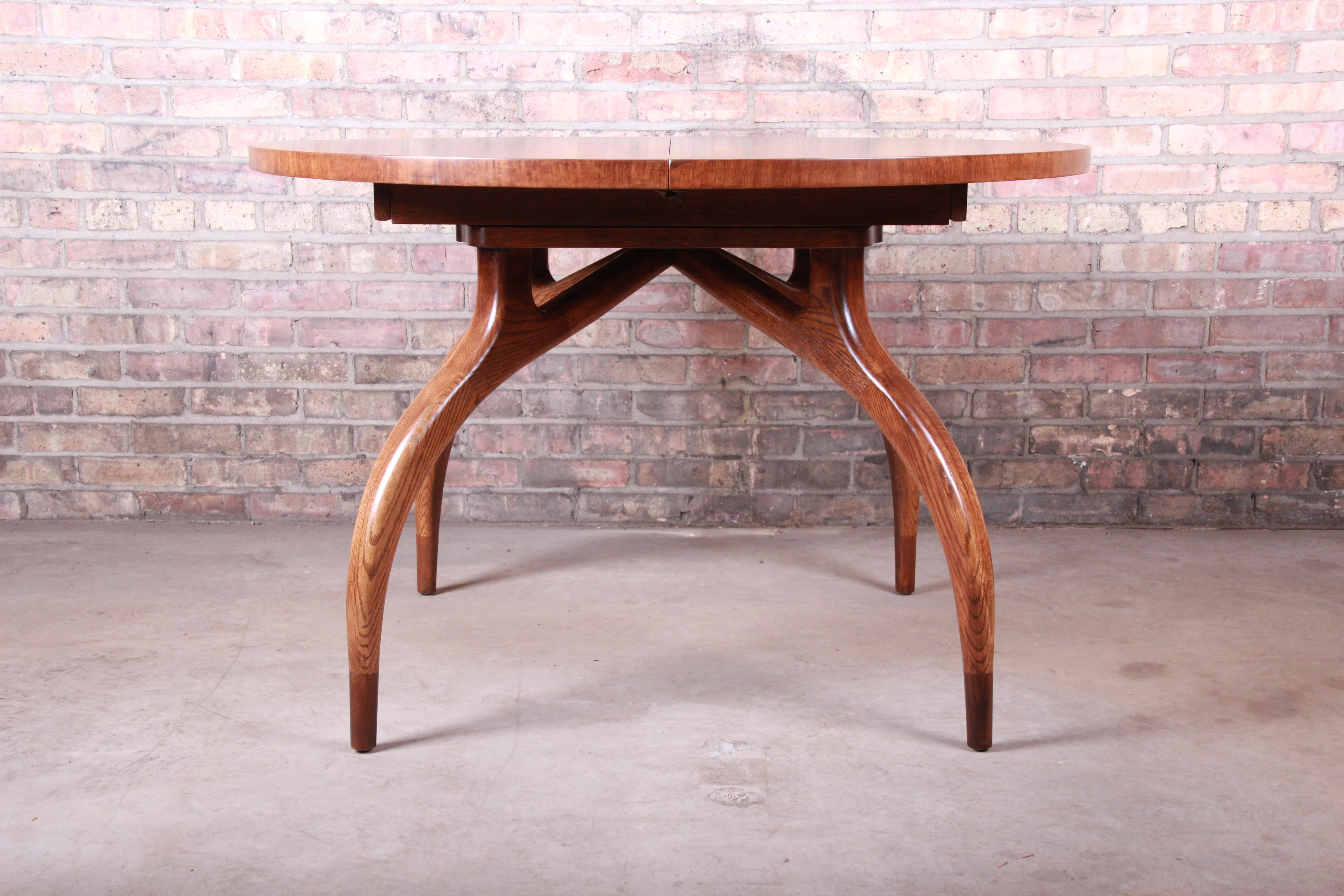 Harold Schwartz for Romweber Midcentury Spider Leg Dining Table, Newly Restored 2