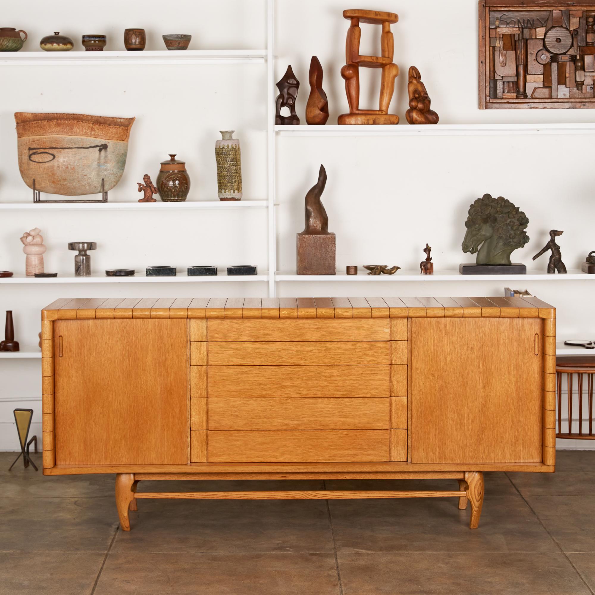 Mid-Century Modern Harold Schwartz for Romweber Oak Credenza