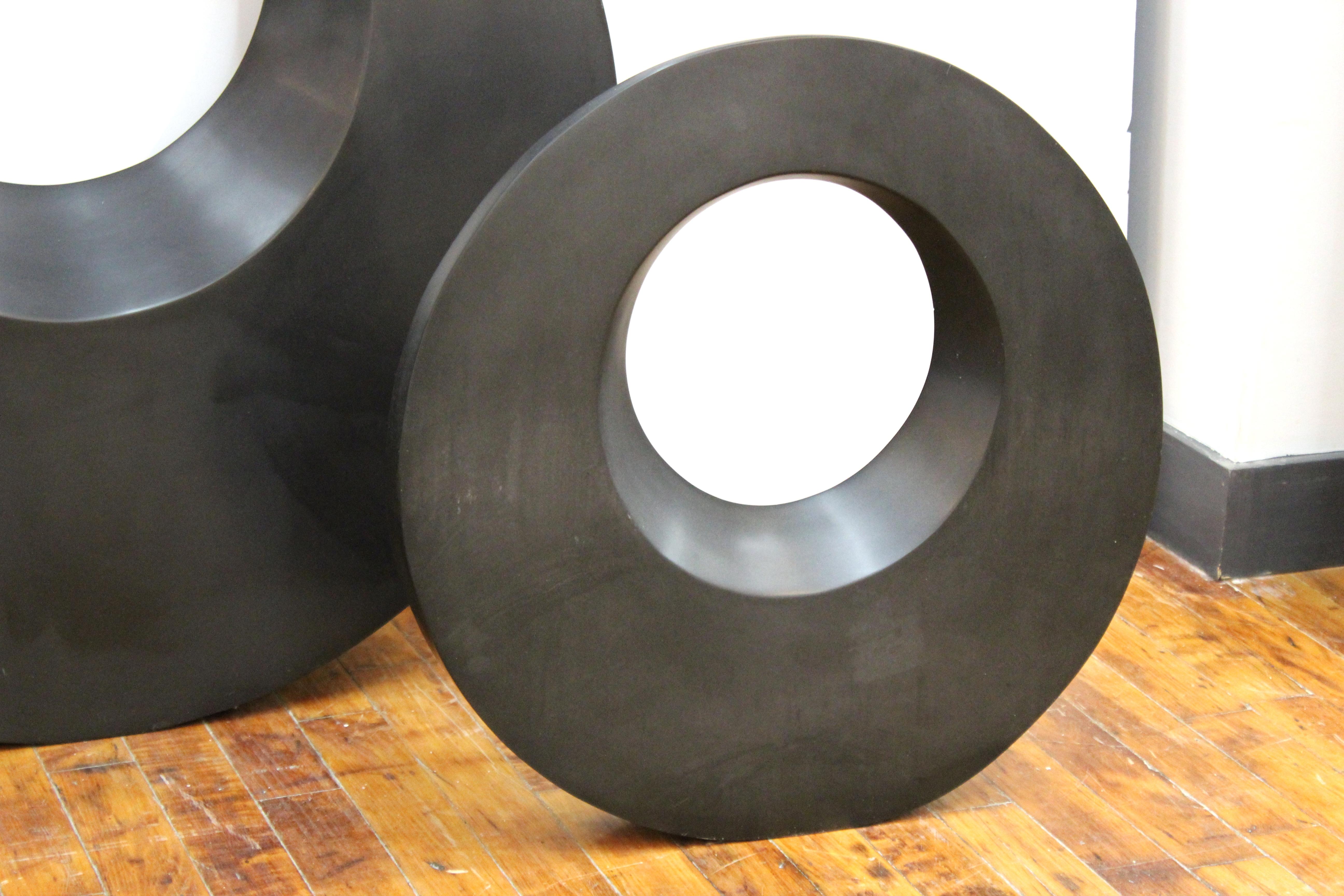 Masatoyo Kishi 'Kuki' Modern Cast Stone Disc Sculptures 1