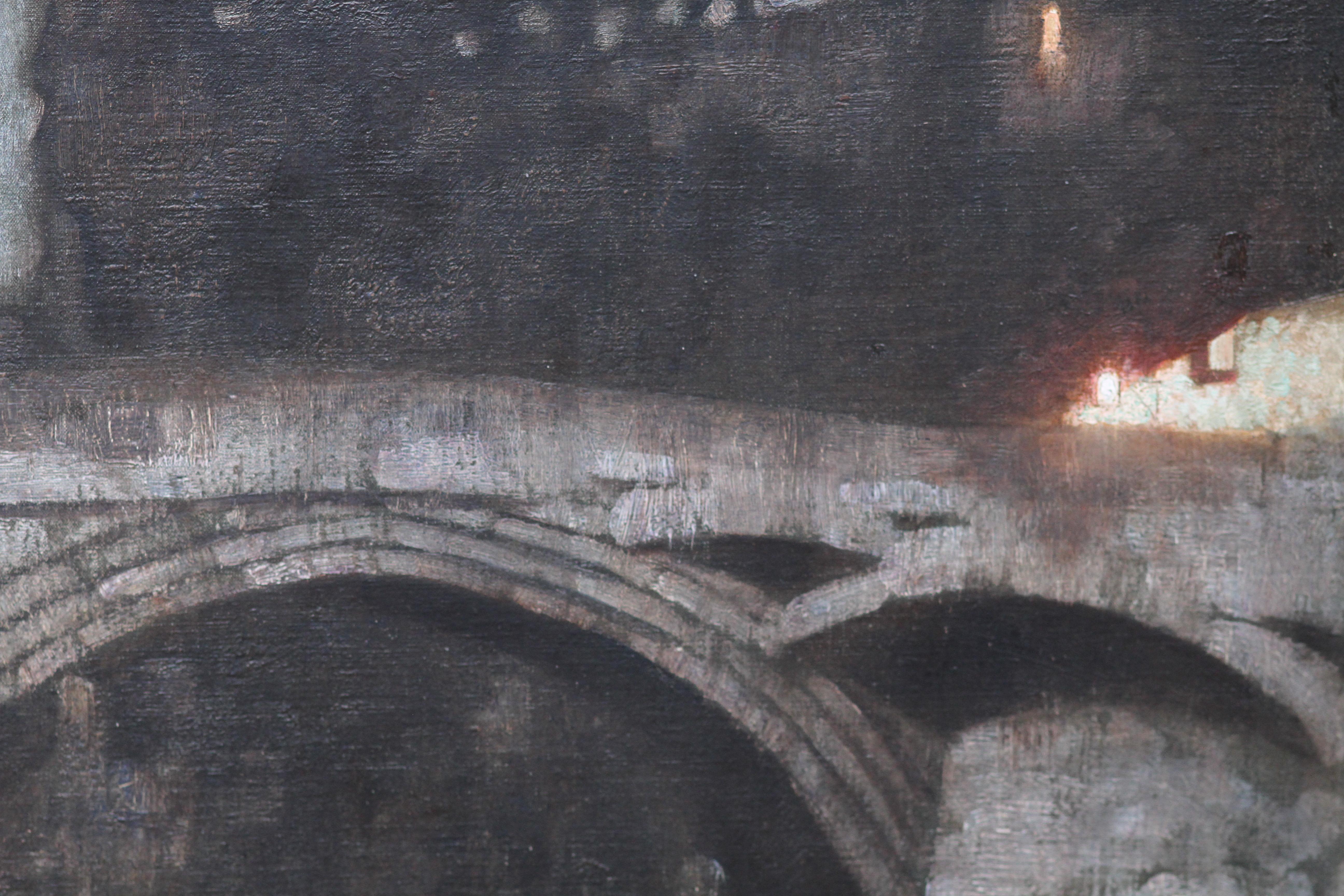 Alcantara Bridge Toledo - British Victorian art Spanish landscape oil painting For Sale 2