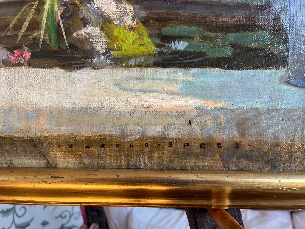 Harold Speed, dipinto impressionista britannico raffigurante una bellezza presso una fontana in vendita 6
