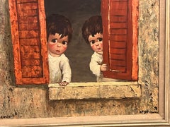 "Naughty Children" on Canvas by Harold Stephenson, Aka Abruzzi