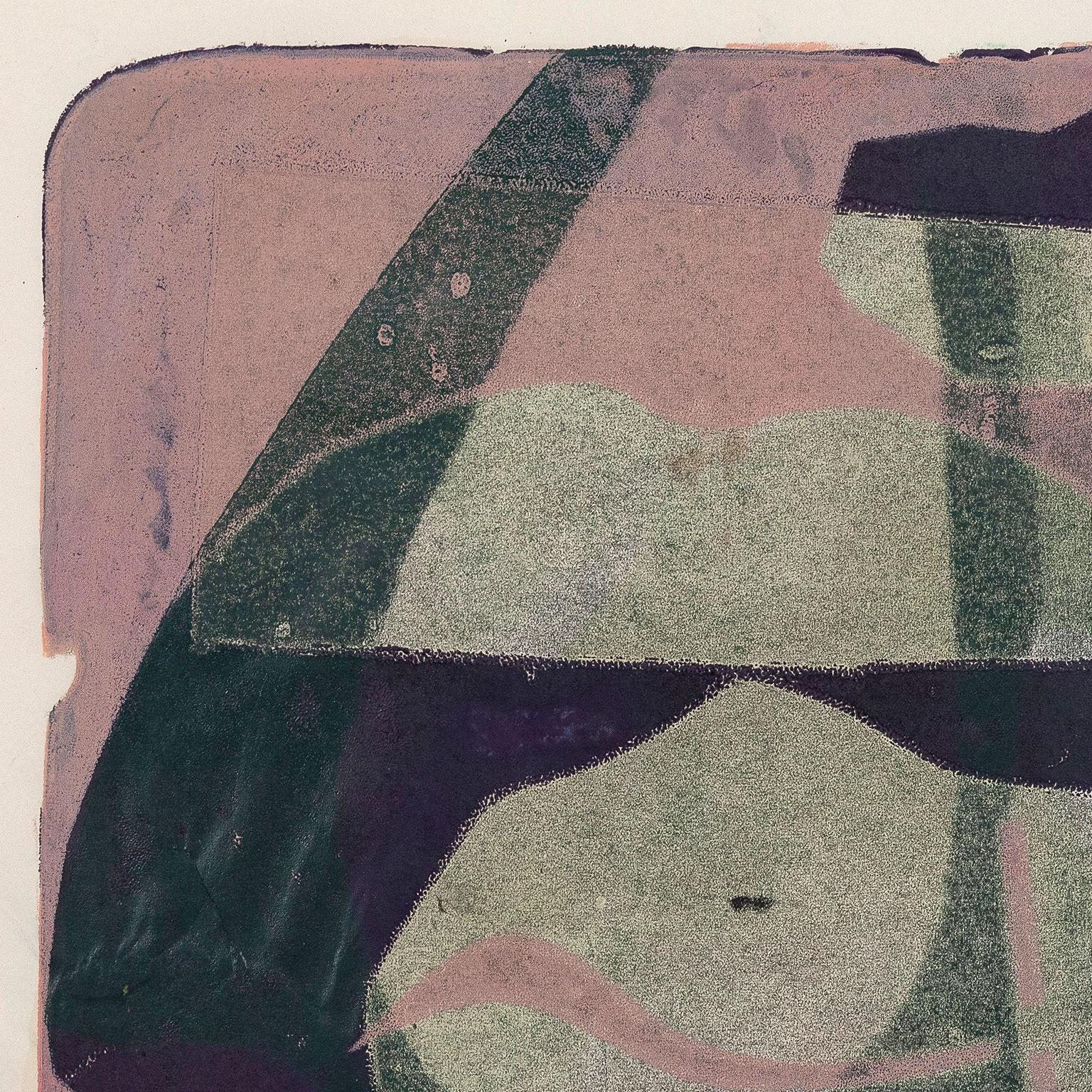 Magia della malva - Abstract Print Beige di Harold Town