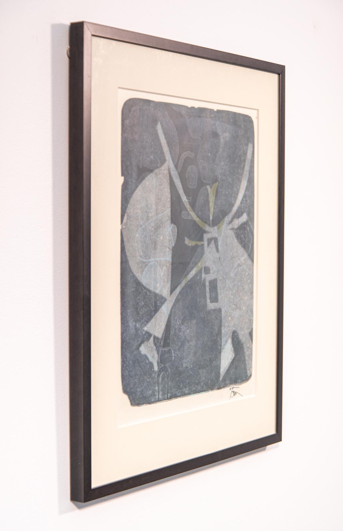 Untitled, 'Single Autographic Print' (1950s) - abstract, framed, monoprint For Sale 1