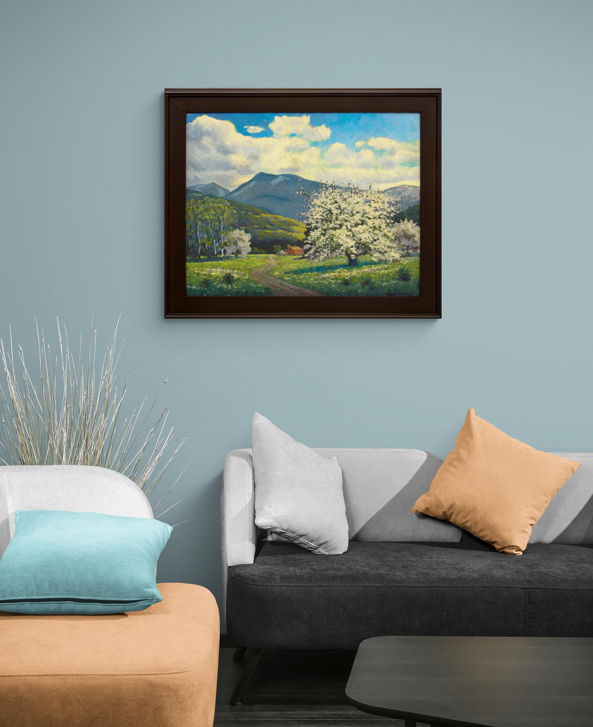 Apple Trees, Colorado Mountain Landscape, Spring on the Western Slope, 24 x 30  3