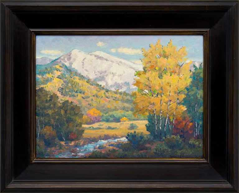 Blanca (Colorado Mountain Landscape Painting - Snow, Creek and Autumn Coloring) 1
