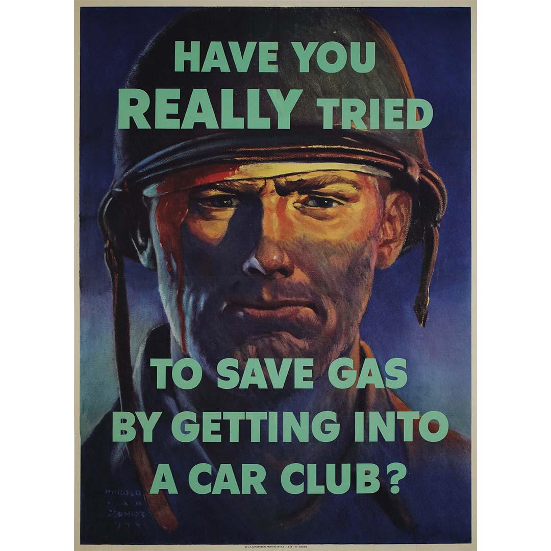 "Have You Really Tried?" is an original World War II American poster - Print by Harold von Schmidt